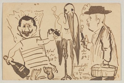 Lovis Corinth para Carl Strathmann: cartão postal, carimbado em 3 de setembro de 1902 de Lovis Corinth