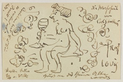 Lovis Corinth para Carl Strathmann: cartão postal, carimbado em 8 de março de 1906 de Lovis Corinth