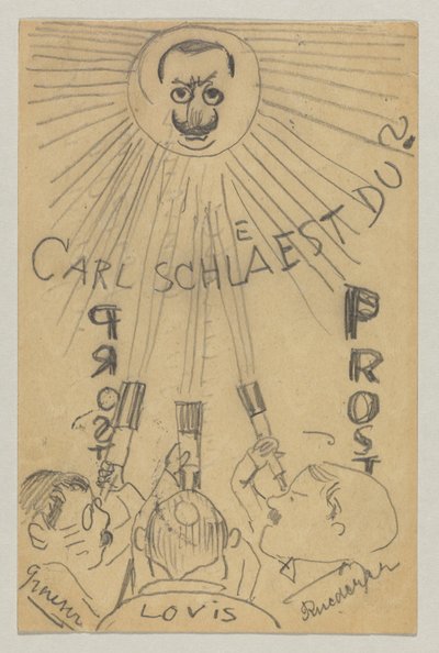Lovis Corinth para Carl Strathmann: cartão postal, carimbado em 9 de janeiro de 1910 de Lovis Corinth