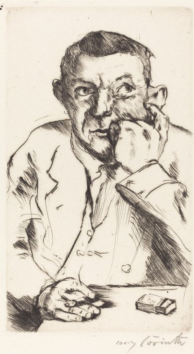 Retrato de um homem a fumar, 1916. de Lovis Corinth