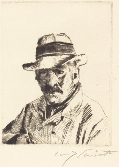 Autorretrato com chapéu de palha de Lovis Corinth