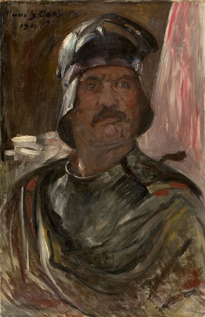 Auto-retrato na armadura, 1911. de Lovis Corinth