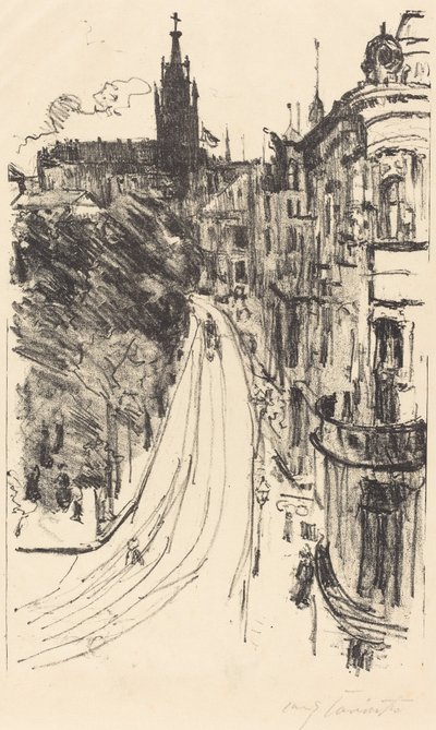 Rua Königsberg, em Königsberg, 1918. de Lovis Corinth