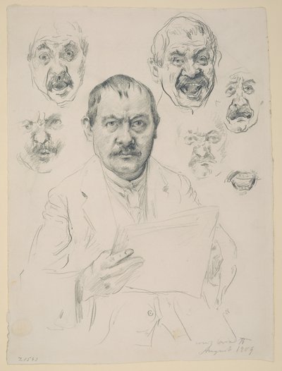 Estudos para um autorretrato de Lovis Corinth
