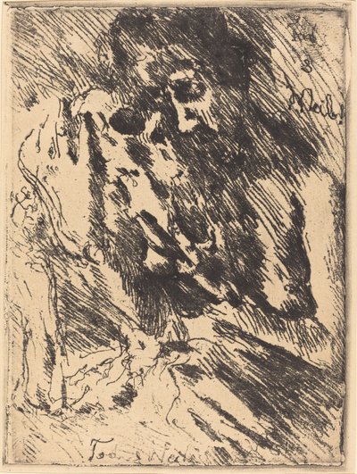 Tod und Weib Death and the Woman, 1921 publicado em 1922. de Lovis Corinth