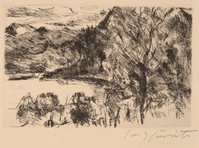 Walchensee mit Jochberg (Walchensee com Jochberg) de Lovis Corinth