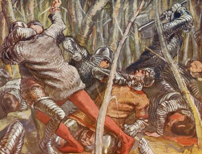 Ilustração para histórias de Guy de Warwick (litografia a cores) de Lowes Dalbiac Luard