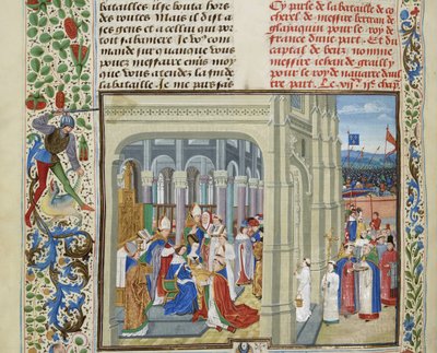 Coroação de Carlos V da França em 19 de maio de 1364, ca 1470-1475. de Loyset Liedet