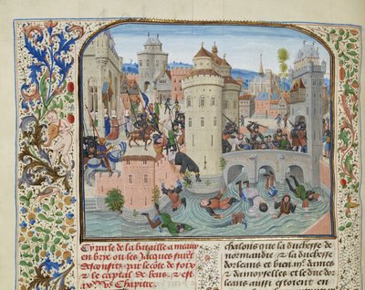 Derrota da Jacquerie em 9 de junho de 1358, ca 1470-1475. de Loyset Liedet