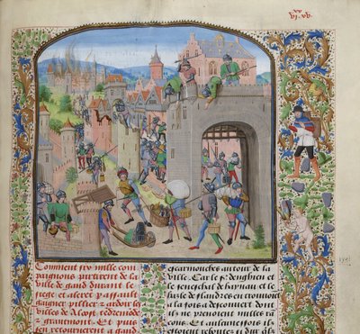 Saqueie a cidade de Grammont, ca 1470-1475. de Loyset Liedet