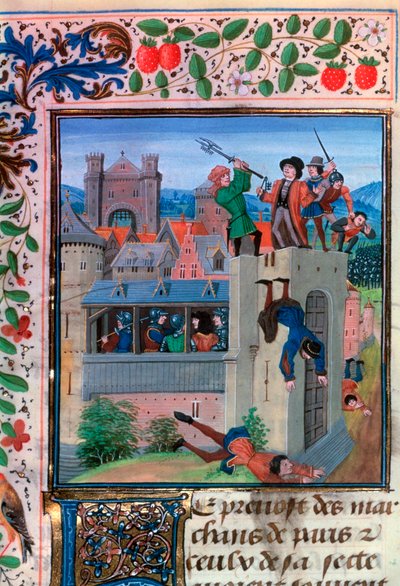 O assassinato de Etienne Marcel, 1358, meados do século XV de Loyset Liedet