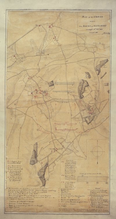 Add.16368 C Levantamento do campo de Agincourt de Lt. Colonel John Woodford