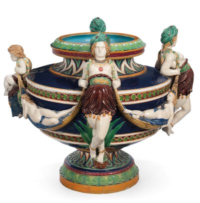 Grande jardineira de faiança da Minton, c.1870 (cerâmica) de Ltd Mintons