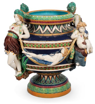 Grande jardineira de faiança da Minton, c.1870 (cerâmica) de Ltd Mintons