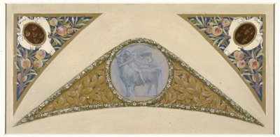 Esboço para a Escadaria Festiva do Hôtel de Ville de Paris: Touro, ca. 1888 -1898 (óleo sobre papel vegetal) de Luc Oliver Merson