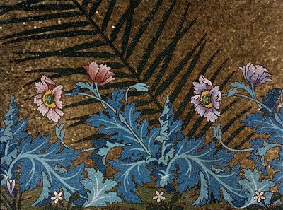 Detalhe do mosaico do túmulo de Pasteur por Luc Olivier Merson de Luc Oliver Merson