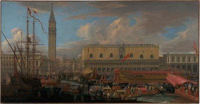 O Bucintoro Saindo do Bacino di San Marco de Luca Carlevarijs