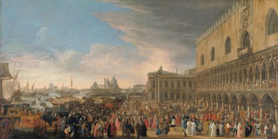 A entrada do embaixador francês em Veneza em 1706
A entrada cerimonial de Henri-Charles Arnauld de Pomponne, conhecido como o Abade de Pomponne, em Veneza como embaixador francês a 10 de Maio de 1706 de Luca Carlevarijs
