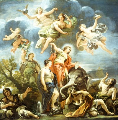 Alegoria da Temperança, de Luca Giordano, óleo sobre tela de Luca Giordano