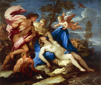 Bacchus e Ariadne, de Luca Giordano, óleo sobre tela de Luca Giordano