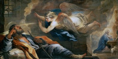 Barroco : O Sonho de São José par Giordano, Luca (1632-1705), ca. 1696. Óleo sobre tela, 97x187. Museu de História de Arte, Vienne de Luca Giordano