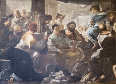 Cristo entre os médicos de Luca Giordano