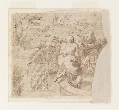 Desenho para Susanna e os Anciãos de Luca Giordano