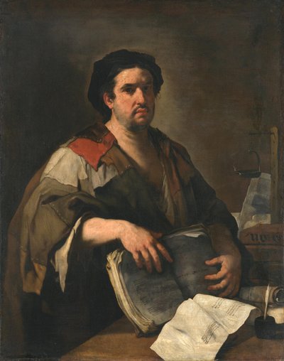 Um filósofo cínico de Luca Giordano