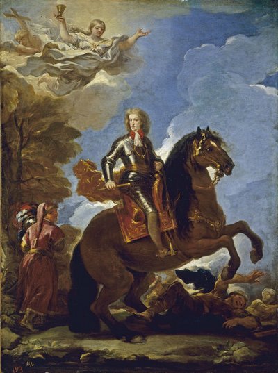 Retrato equestre de Carlos II da Espanha, antes de 1694 de Luca Giordano