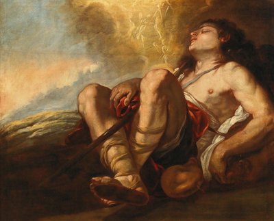 O sonho de Jacob, início da década de 1650. de Luca Giordano