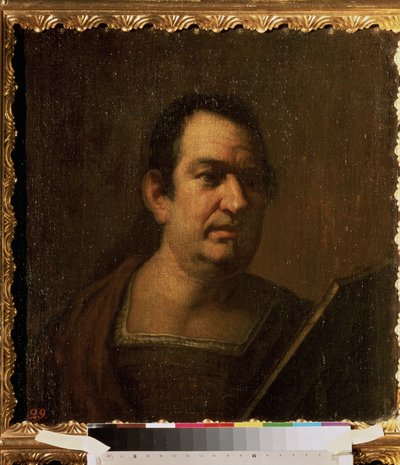 "Retrato de um homem" Retrato de um intelectual ou académico italiano. Pintura de Luca Giordano (1632-1705) Museu Hermitage, São Petersburgo de Luca Giordano