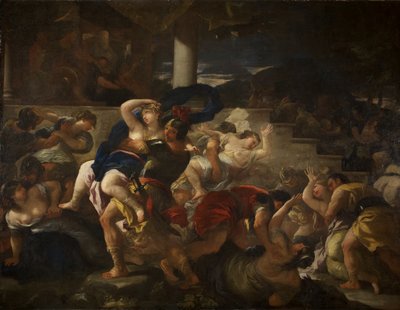 Violação das Mulheres Sabine, c.1675 (óleo sobre tela) de Luca Giordano