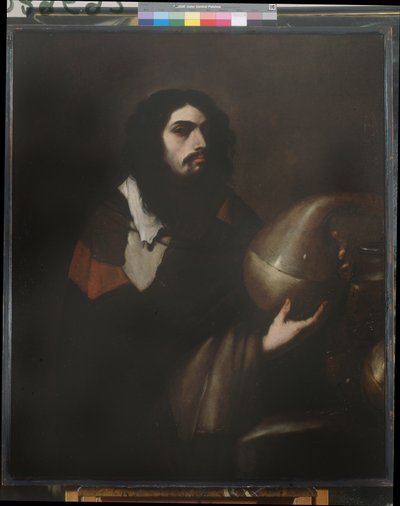 Auto-retrato como químico ou alquimista , c.1660 (óleo sobre tela) de Luca Giordano