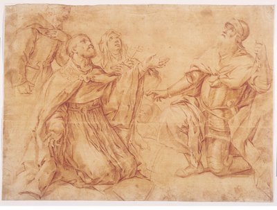Santos Agostinho, Nicolau de Tolentino, Teresa e Guilherme de Luca Giordano