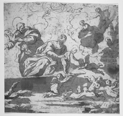 A travessia do Nilo na fuga para o Egito de Luca Giordano