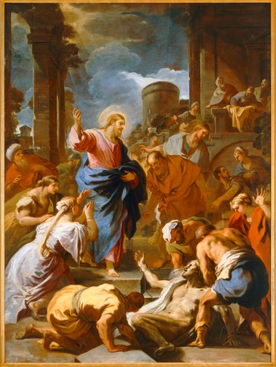 A ressurreição de Lázaro. 10033816 ... de Luca Giordano