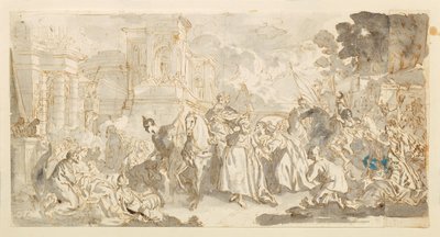 Tentação de Mordechai () de Luca Giordano