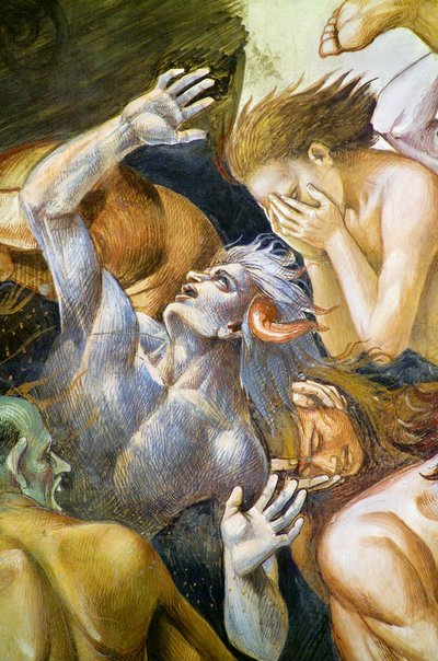 Malditos no inferno, do ciclo de afrescos do Juízo Final de Luca Signorelli