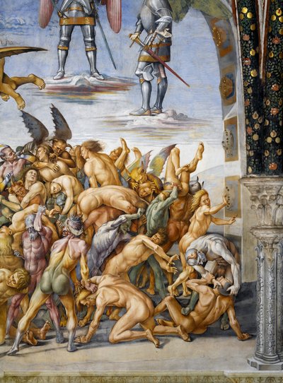 Malditos no inferno, do ciclo de afrescos do Juízo Final de Luca Signorelli
