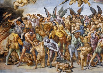 Malditos no inferno, do ciclo de afrescos do Juízo Final de Luca Signorelli