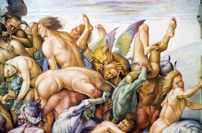 Malditos no inferno, do ciclo de afrescos do Juízo Final de Luca Signorelli