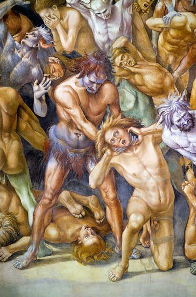 Malditos no inferno, do ciclo de afrescos do Juízo Final de Luca Signorelli