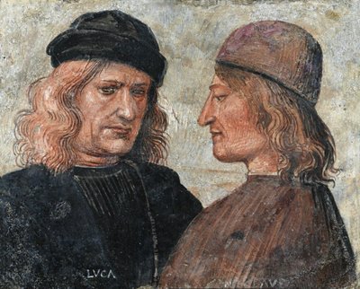 Auto-retrato com Niccolò de Angelo Franchi, c. 1504. de Luca Signorelli