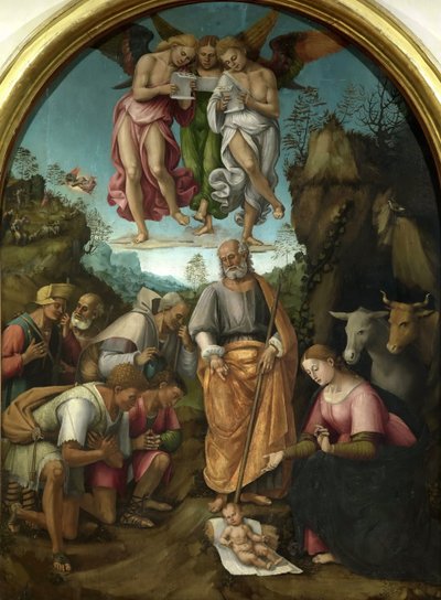 A Adoração dos Pastores, 1521. de Luca Signorelli