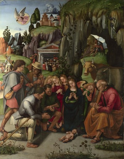 A Adoração dos Pastores, c. 1496 de Luca Signorelli
