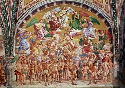 O Chamado dos Escolhidos para o Céu (veja também 136323) de Luca Signorelli