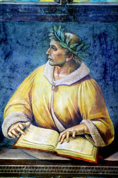 Virgil, retrato do ciclo dos ilustres de Luca Signorelli