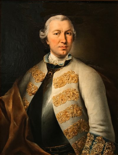 Retrato do conde Karl von Sievers 1710-1774, 1755. de Lucas Conrad Pfandzelt