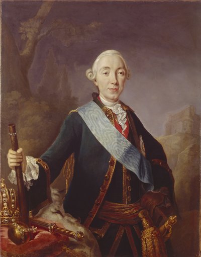 Retrato do czar Pedro III da Rússia 1728-1762, 1761 de Lucas Conrad Pfandzelt