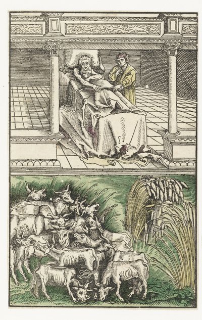 Joseph deutet die Träume des Pharao von Lucas Cranach